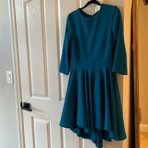 ASOS size 4 teal 3/4 sleeve high low dress excellent condition